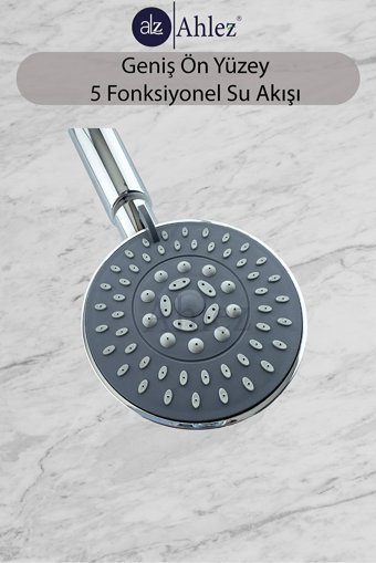 Ahlez Luna Yağmurlama Mafsallı Masajlı Duş Seti