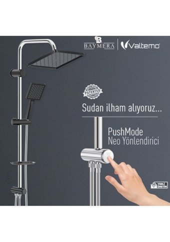 Baymera Queen Yağmurlama Sürgülü Mafsallı Duş Seti
