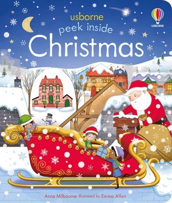Peek Inside Christmas: A Christmas Holiday Book For Kids Milbourne, Anna Usborne