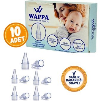 Wappa Şeffaf Nazal Burun Aspiratörü Yedek Ucu 10'lu