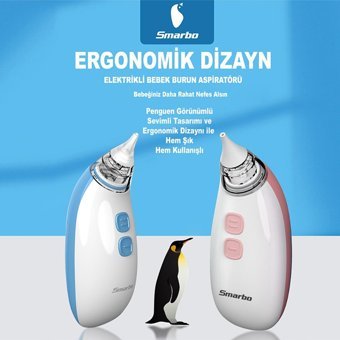 Smarbo X30-B Dijital Yedek Uçlu Elektrikli Burun Aspiratörü Seti Mavi