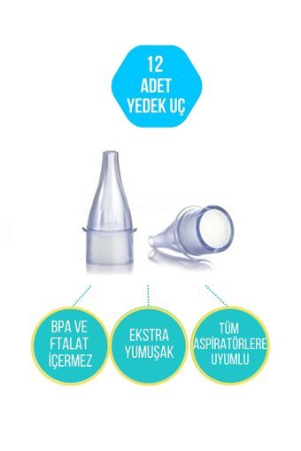 Baby Right Şeffaf Nazal Burun Aspiratörü Yedek Ucu 3x12'li Set