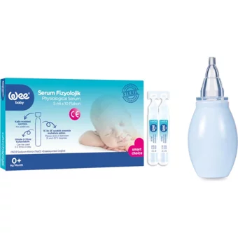 Wee Baby Burun Aspiratörü Mavi+ Serum Fizyolojik