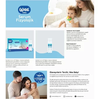 Wee Baby Burun Aspiratörü Mavi+ Serum Fizyolojik