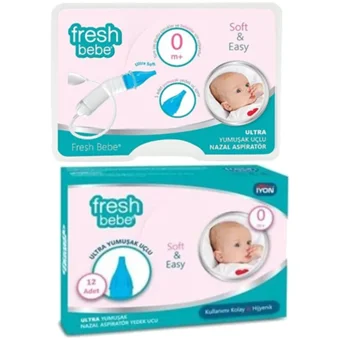 Fresh Bebe Yedek Uçlu Nazal Burun Aspiratörü Seti+Yedek Uç 12'li