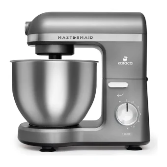 Karaca Mastermaid Chef Pro Plastik 1750 W 5 lt Standlı Hamur Yoğurma ve Mutfak Şefi Gri