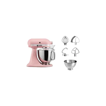 KitchenAid Artisan 5KSM175PSEDR Metal 300 W 4.8 lt Standlı Hamur Yoğurma ve Mutfak Şefi Pembe