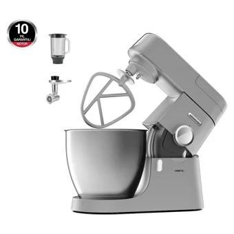 Kenwood KVL4170S Paslanmaz Çelik 1200 W 6.7 lt Standlı Hamur Yoğurma ve Mutfak Şefi Gri