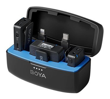 Boya All-in-One Condenser 3.5 mm Kablosuz Yayıncı Bluetooth USB Siyah Yaka Mikrofon