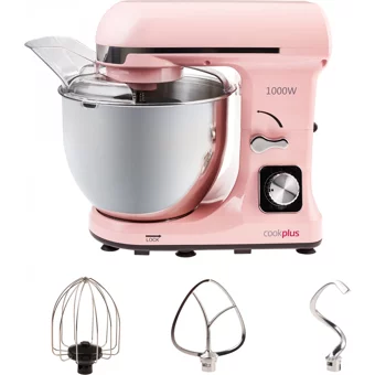 Cookplus Quick Chef 1001 Plastik 1000 W 5 lt Standlı Hamur Yoğurma ve Mutfak Şefi Pembe