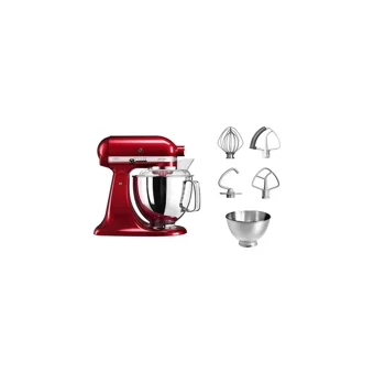 KitchenAid Artisan 5KSM175PSECA Metal 300 W 4.8 lt Standlı Hamur Yoğurma ve Mutfak Şefi Kırmızı