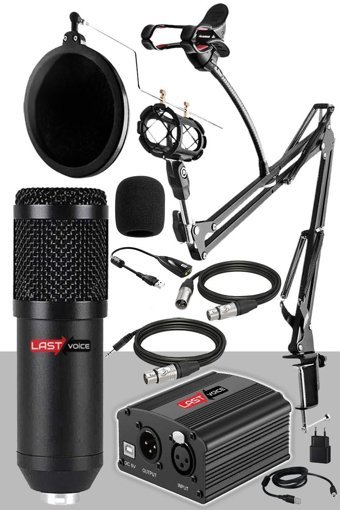 Lastvoice BM800 Condenser XLR Kablolu Yayıncı Siyah Masaüstü Mikrofon