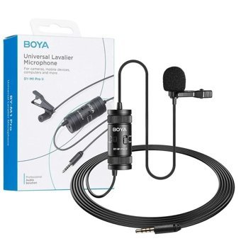 Boya BY-M1 Pro II Condenser 3.5 mm Kablolu Yayıncı Siyah Yaka Mikrofon