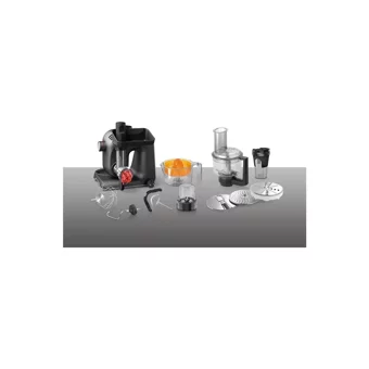Bosch MUM59M55 Paslanmaz Çelik 1000 W 3.9 lt Standlı Hamur Yoğurma ve Mutfak Şefi Gümüş