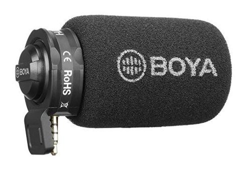 Boya By-A7H Condenser 3.5 mm Kablosuz Yayıncı Siyah El Mikrofon