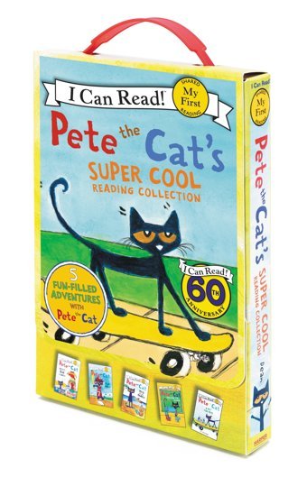 Pete The Cat'S Super Cool Reading Collection: Too Cool For School/Play Ball!/Pete At The Beach/Pete'S Big Lunch/A Pet For Pete (My First I Can Read) Dean, James Harper Collıns