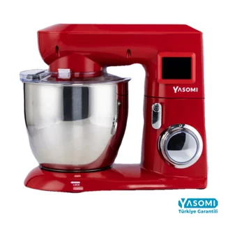 Yasomi SM1571NL Paslanmaz Çelik 1800 W 6.5 lt Standlı Hamur Yoğurma ve Mutfak Şefi Kırmızı