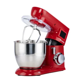Yasomi SM1571NL Paslanmaz Çelik 1800 W 6.5 lt Standlı Hamur Yoğurma ve Mutfak Şefi Kırmızı