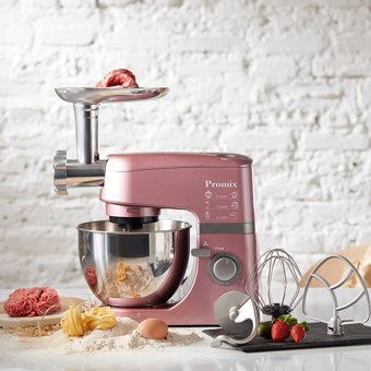 Cookplus Promix Ef802 Paslanmaz Çelik 1000 W 4.3 lt Standlı Hamur Yoğurma ve Mutfak Şefi Pembe