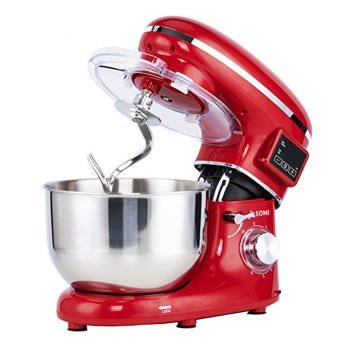 Yasomi SM 1504L Plastik 1500 W 5.5 lt Standlı Hamur Yoğurma ve Mutfak Şefi Kırmızı