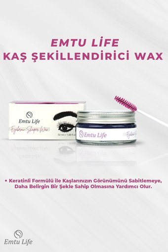 Emtu Life Şeffaf Wax Kaş Sabitleyici