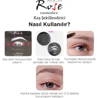 Roesia Rose Suya Dayanıklı Şeffaf Wax Kaş Sabitleyici 40 ml