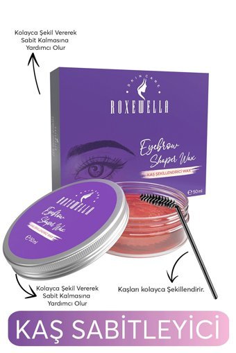 Roxewella Şeffaf Wax Kaş Sabitleyici 50 ml