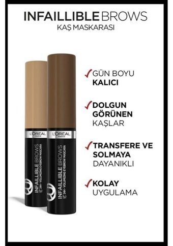 L'Oreal Paris Infaillible Brows 07 Blonde Kahverengi Maskara Kaş Sabitleyici