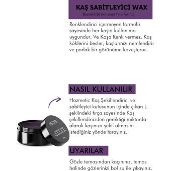 Hozmetic Şeffaf Wax Kaş Sabitleyici 50 ml