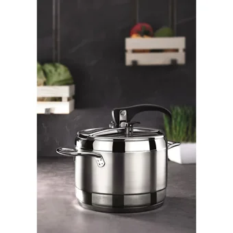Bonera Vita Pressure Cooker Düdüklü Kapak İndüksiyon Tabanlı 8 lt Düdüklü Tencere