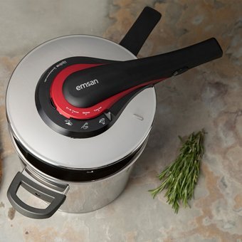 Emsan Up-line Clipso Kapak İndüksiyon Tabanlı 4 lt-6 lt Düdüklü Tencere Seti Kırmızı