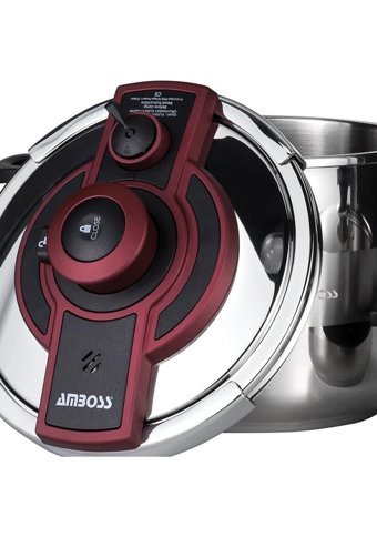 Amboss Ametist AME 4561 Clipso Kapak Alüminyum Tabanlı 10 lt Düdüklü Tencere Bordo