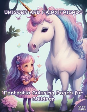Unicorn And Fairy Friends: Fantastic Coloring Pages For Children Ölmez, Tolga Independently Publıshed