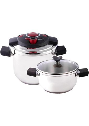 Emsan Innocook Clipso Kapak 4 lt-6.5 lt Düdüklü Tencere Seti Kırmızı