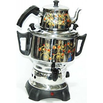 Pegasus 4.5 lt Su Kapasiteli Çelik Tek Demlikli Tek Musluklu Çelik Elektrikli Semaver
