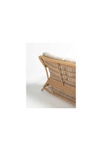 Engince Mobilya Bh-1171 Rattan 7'li Bahçe Koltuğu Beyaz Ahşap
