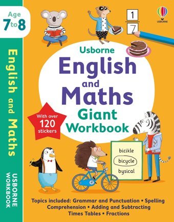 Usborne English And Maths Giant Workbook 7-8 (Usborne Workbooks) Holly Bathie Usborne Publishing Books Ltd
