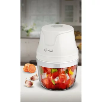 Kiwi KC8203 350 ml Plastik Hazneli Öğütücülü Üç Bıçaklı Şarjlı Rondo Beyaz