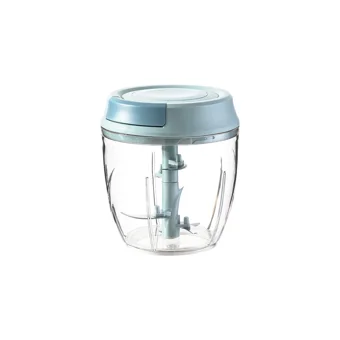 Bluebrush 900 ml Plastik Hazneli 5 Bıçaklı İpli Doğrayıcı Mavi