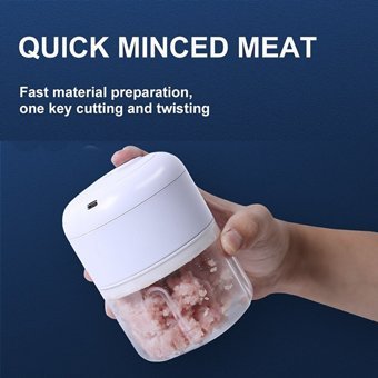 Gsc Store 250 ml Cam Hazneli Üç Bıçaklı Mini Şarjlı Rondo Beyaz