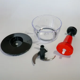 Juliet Furniture Plastik Hazneli Üç Bıçaklı Üstten Basmalı Doğrayıcı Kırmızı