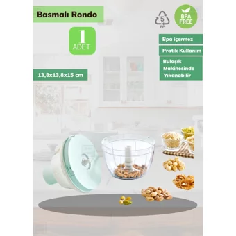 Jet’s Home Plastik Hazneli Üç Bıçaklı Üstten Basmalı Doğrayıcı Pembe