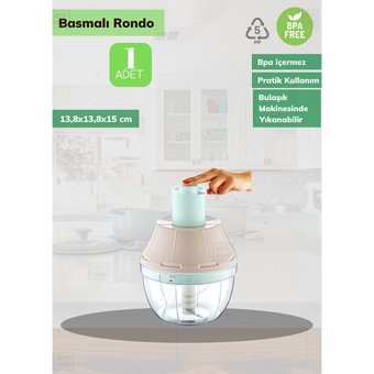 Jet’s Home Plastik Hazneli Üç Bıçaklı Üstten Basmalı Doğrayıcı Pembe
