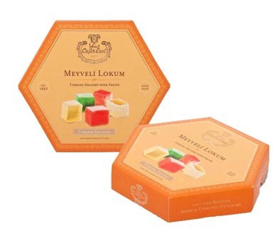 Şekerci Cafer Erol Altıgen Kutu Meyveli Lokum 400 gr