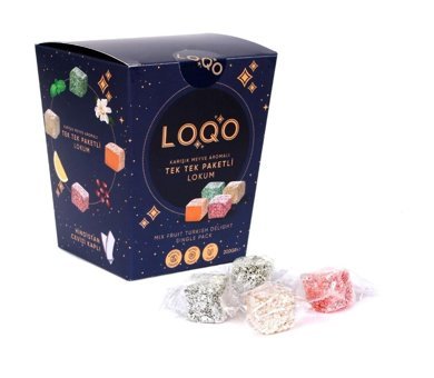 LOQO Tek Tek Paketli Meyveli Lokum 200 gr