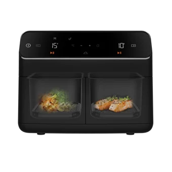 Beko FR 8284 FitFry Airfryer 8.5 lt İki Hazneli Izgara Yapan Led Ekranlı Yağsız Fritöz Siyah
