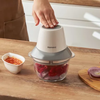 Homend 2108H 400 W 900 ml Cam Hazneli Öğütücülü Çift Bıçaklı Elektrikli Rondo Krem
