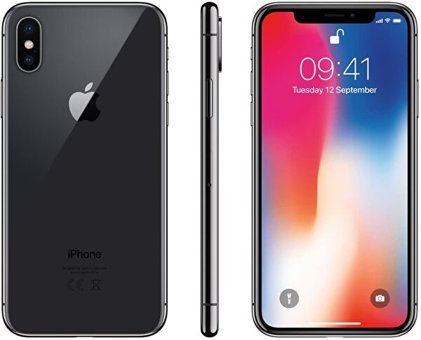 Apple iPhone X 64 GB Hafıza 3 GB Ram 5.8 inç 12 MP OLED 2716 mAh iOS Yenilenmiş Cep Telefonu Uzay Grisi