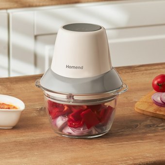 Homend 2108H 400 W 900 ml Cam Hazneli Öğütücülü Çift Bıçaklı Elektrikli Rondo Krem