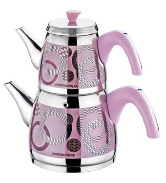 Kahramanlar Açelya Mini Çelik Çaydanlık Pembe